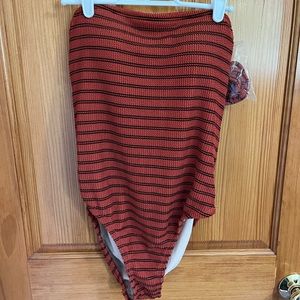 Strapless one piece swimsuit (target)